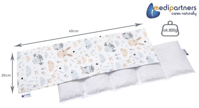 Medi Partners, Polana, termofor 5-komorowy z pestkami wiśni, 20-60 cm