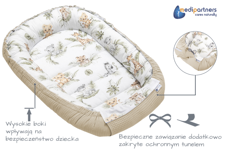 Medi Partners, Safari, gniazdo, kokon dla niemowląt, wafel
