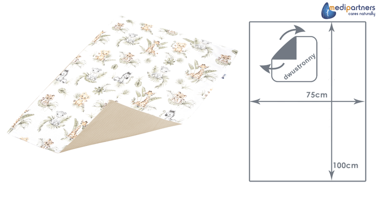 Medi Partners, Safari, kocyk, wafel, 75-100 cm