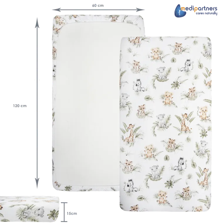 Medi Partners, Safari, prześcieradło z gumką, 60-120 cm