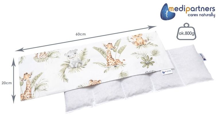 Medi Partners, Safari, termofor 5-komorowy z pestkami wiśni, 20-60 cm