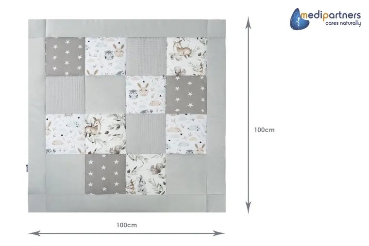 Medi Partners, Sarny, Liście, mata do zabaw, kocyk, 100-100 cm