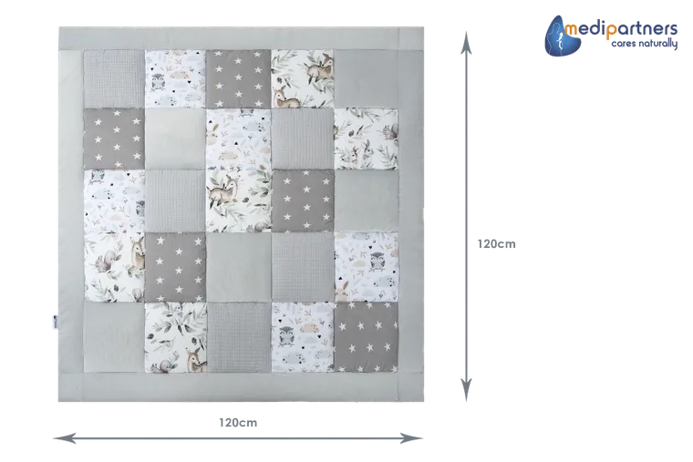 Medi Partners, Sarny, Liście, mata do zabaw, kocyk, 120-120 cm