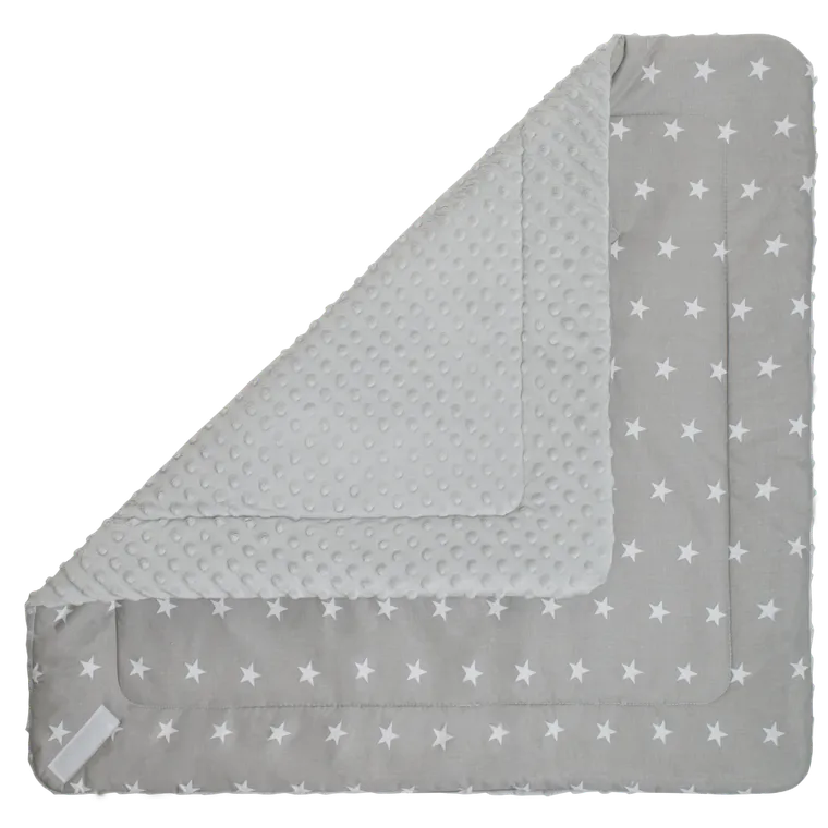 Medi Partners, Stars, rożek niemowlęcy minky, szary