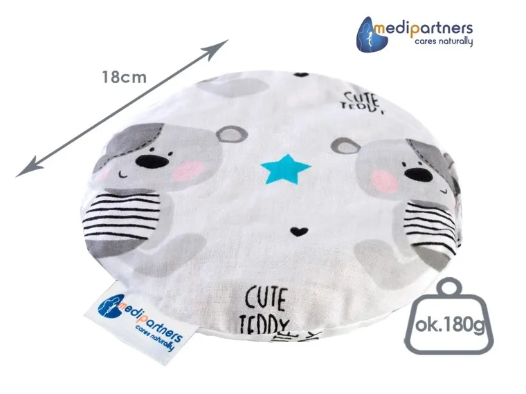 Medi Partners, Teddy, mały termofor z pestkami wiśni, błękit