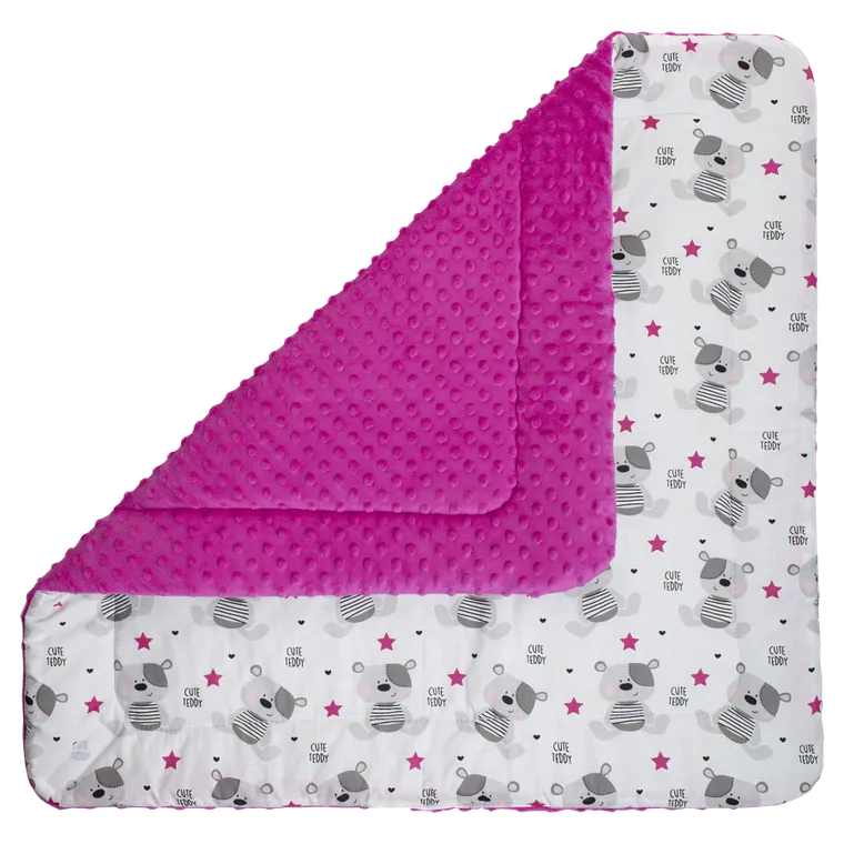 Medi Partners, Teddy, rożek niemowlęcy minky, róż