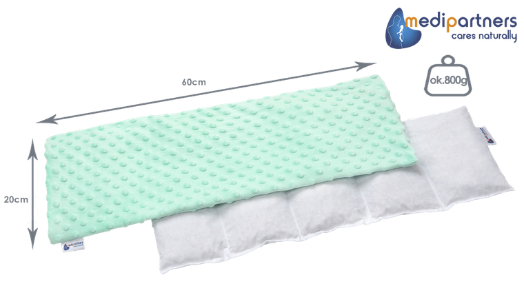 Medi Partners, termofor 5-komorowy z pestkami wiśni, minky, mięta, 20-60 cm