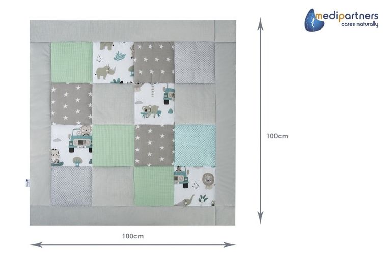 Medi Partners, Zoo, mata do zabaw, kocyk, 100-100 cm