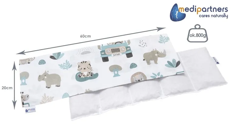 Medi Partners, Zoo, termofor 5-komorowy z pestkami wiśni, 20-60 cm