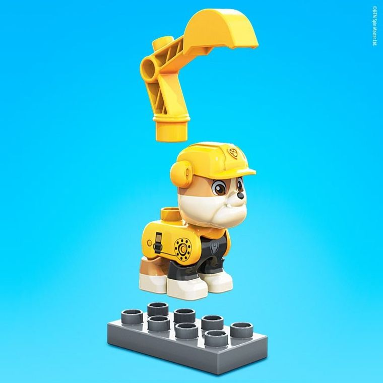 MEGA Bloks, Psi Patrol, figurka do budowania Rubble, klocki, 3 elementy