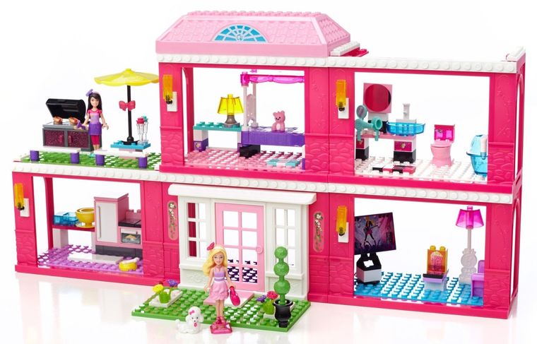 MEGA Bloks, Wspaniały domek Barbie, klocki, 222 elementy