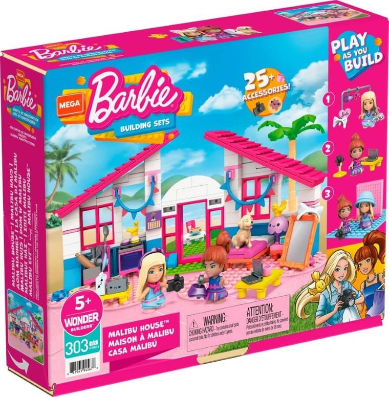 MEGA Construx, Barbie, Dom w Malibu, klocki, 303 elementy