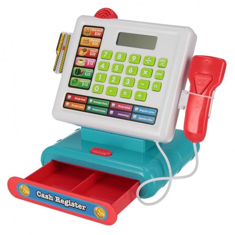 Mega Creative, interaktywna kasa sklepowa z akcesoriami