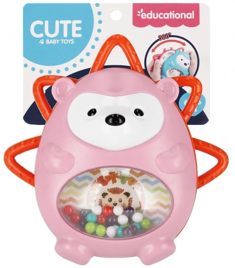 Mega Creative, jeżyk, grzechotka gryzak, 2w1, 1 szt.