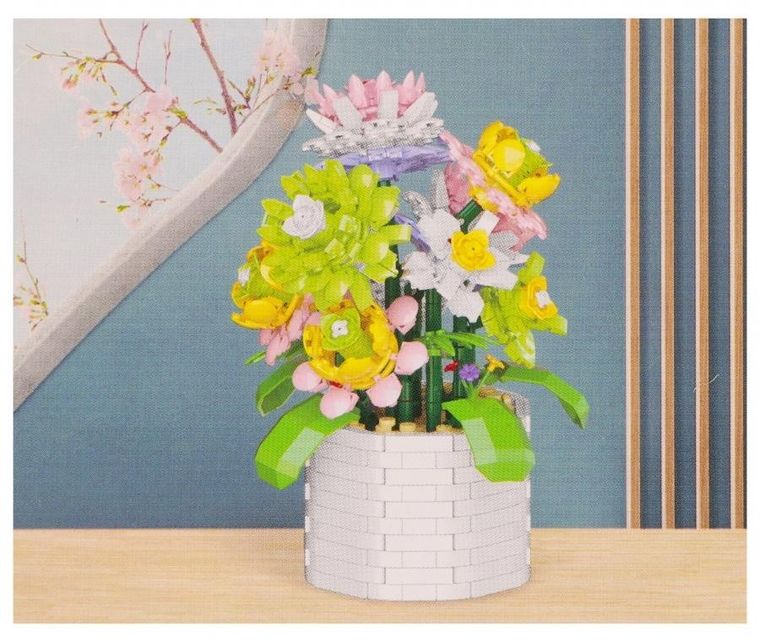 Mega Creative, Kwiaty, klocki konstrukcyjne, 1043 elementów