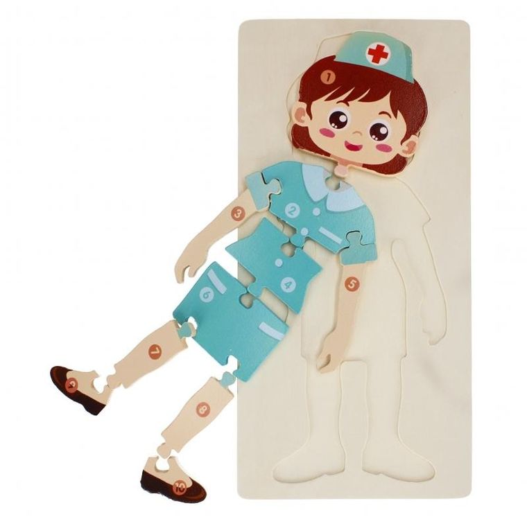 Mega Creative, Pielęgniarka, układanka drewniana