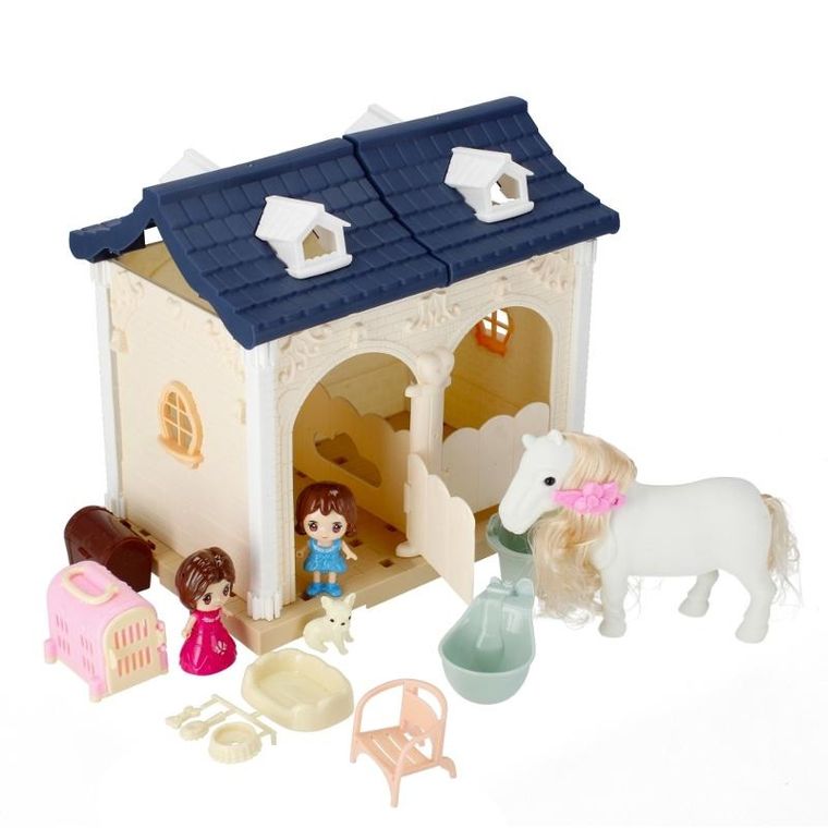 Mega Creative, Stajnia, domek do składania, 61 elementów