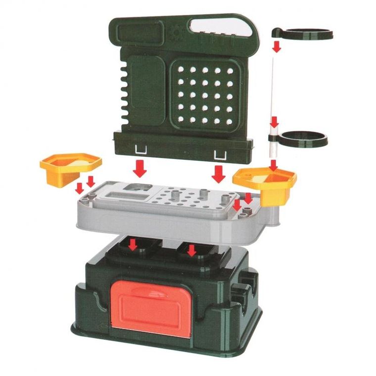 Mega Creative, warsztat, stół z narzędziami, 46 elementów