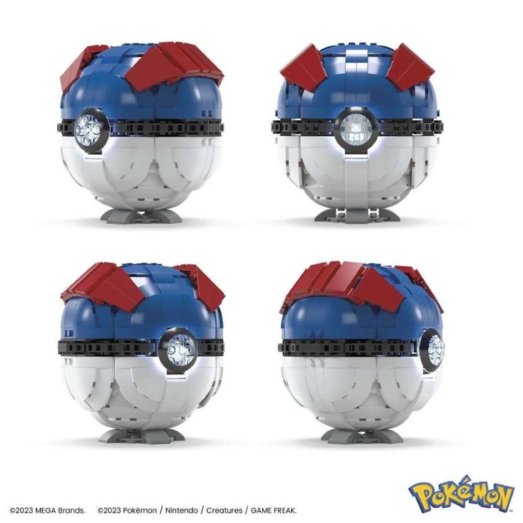 MEGA Pokemon, Duży GreatBall, klocki, 300 elementów