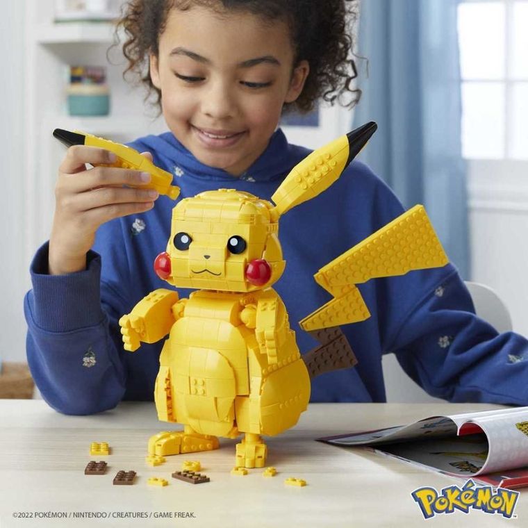 MEGA Pokemon, Duży Pikachu, klocki, 825 elementów