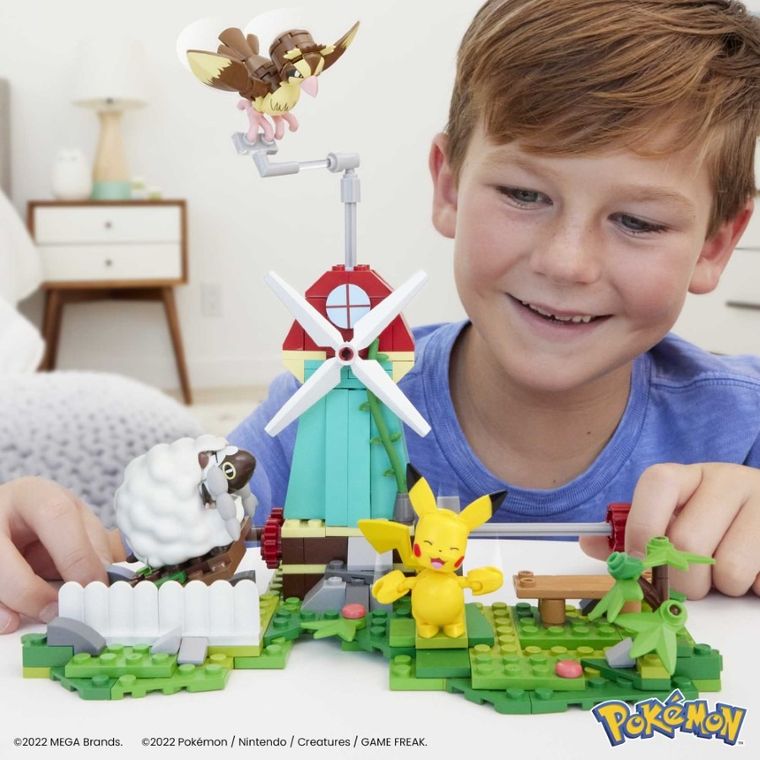 MEGA Pokemon, Wiejski wiatrak, zestaw klocków, 240 elementów