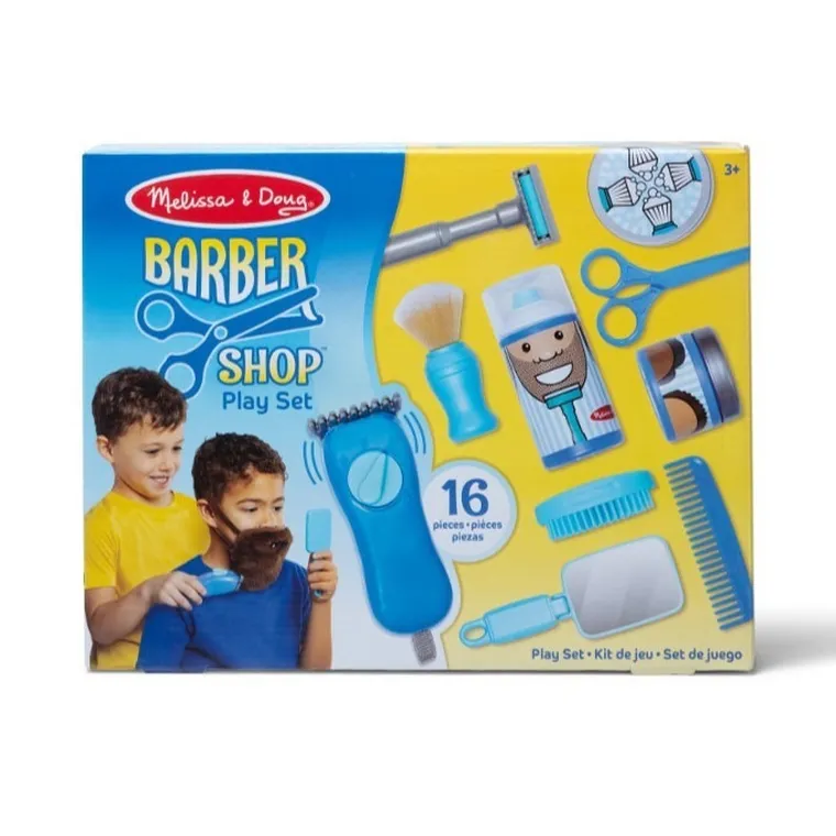 Melissa & Doug, Barber Shop, zestaw fryzjerski, 16 elementów