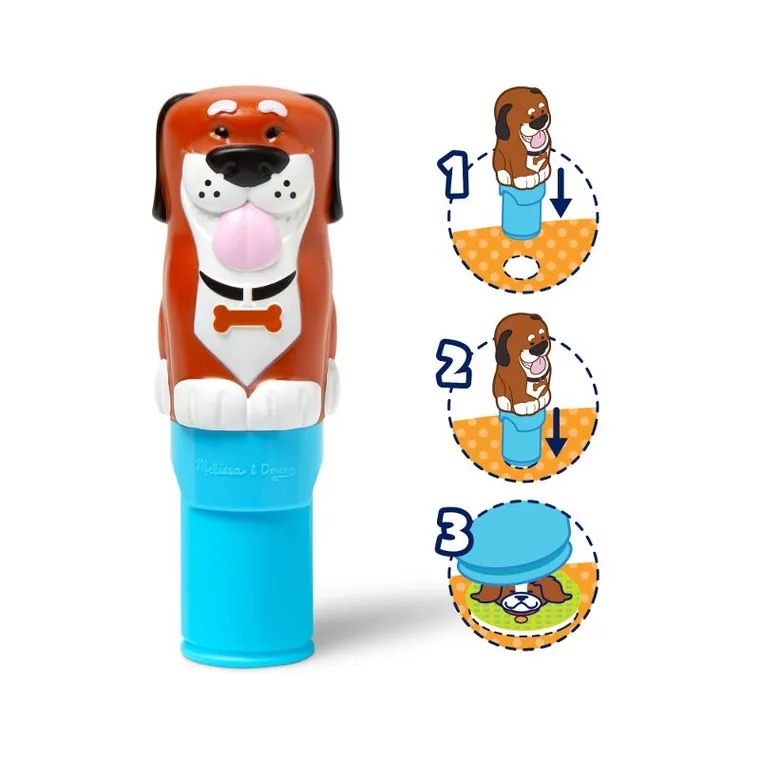 Melissa & Doug, Sticker Wow! stempel z naklejkami, pies