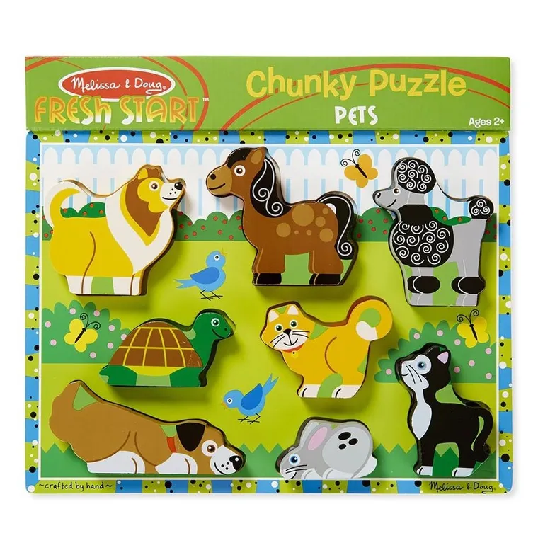 Melissa & Doug, Zwierzątka, drewniane puzzle