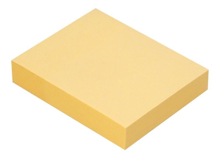 Memobe, bloczek samoprzylepny, żółty, 40-50 mm, 100 kartek