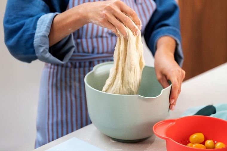 Mepal, Chef It, miska do miksowania z pokrywą odporną na rozchlapywanie, Chalk, 3000 ml