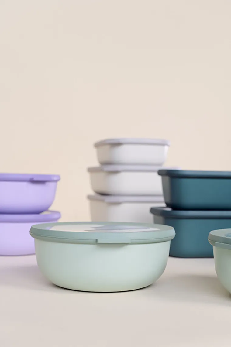 Mepal, Cirqula, zestaw 3 misek, okrągła, Nordic Lilac, 500+1000+2000 ml