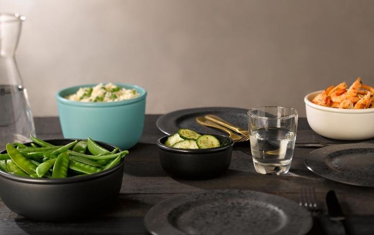 Mepal, Cirqula, zestaw 4 misek, okrągła, Nordic Black, 350+750+1250+2250 ml