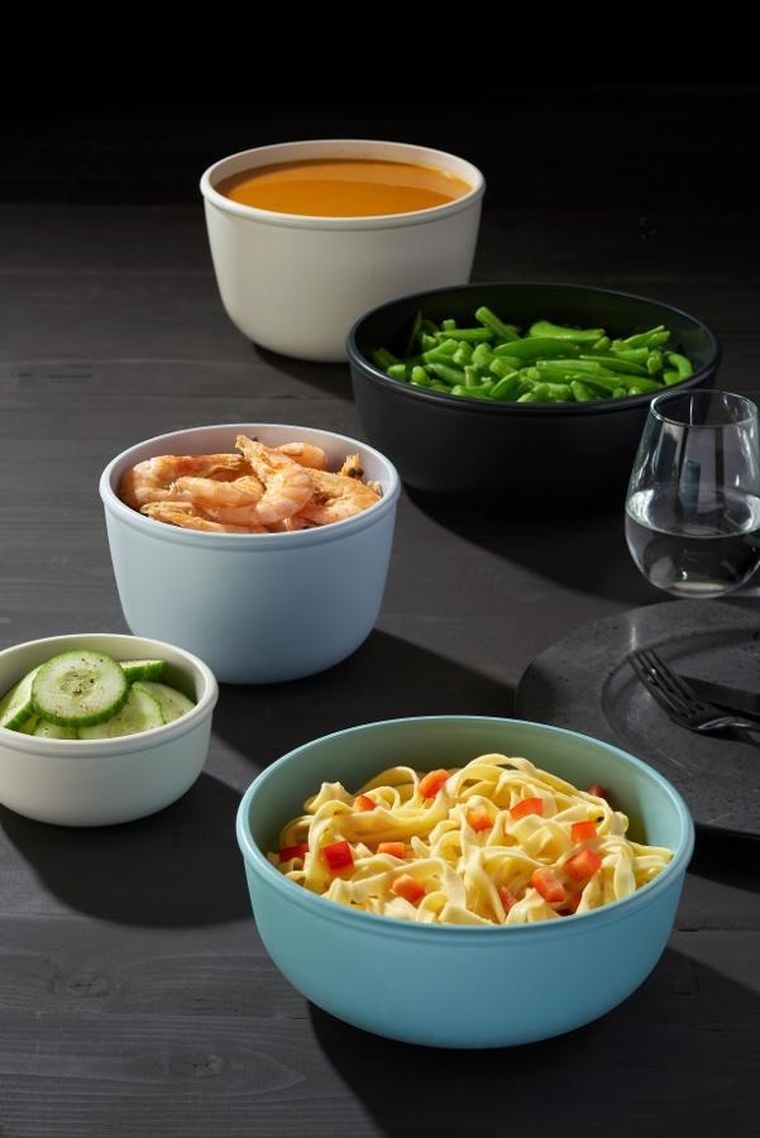 Mepal, Cirqula, zestaw 4 misek, okrągła, Nordic Blue, 500+1000+2000 ml