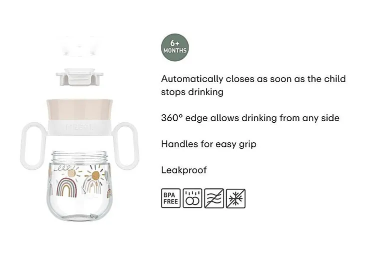 Mepal, Mio, Fairy Garden, kubek dziecięcy treningowy do nauki picia, 6m+, 200 ml