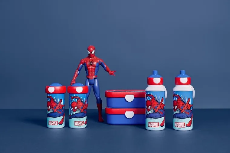 Mepal, Spiderman, lunchbox, bidon i pojemnik, zestaw śniadaniowy, 3 elementy