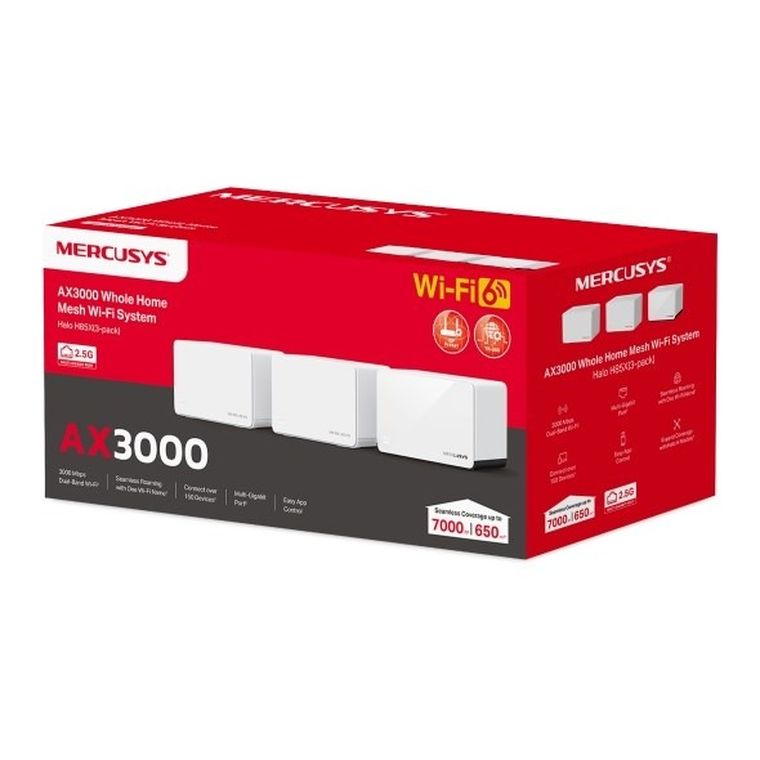 Mercusys, router, system mesh Mercusys, HaloH85X, 3 szt.