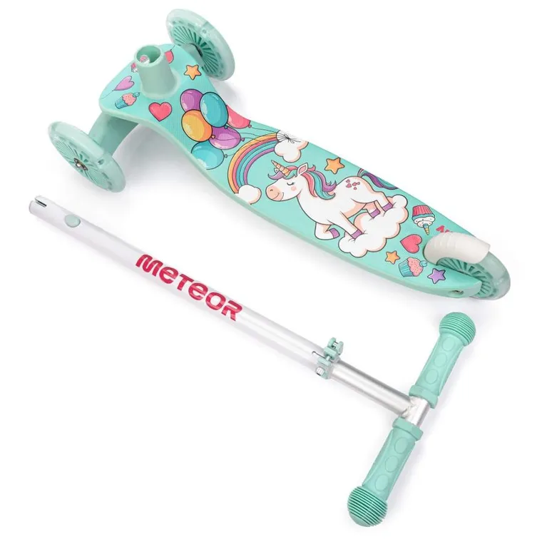 Meteor, Funny, hulajnoga 3-kołowa, miętowa