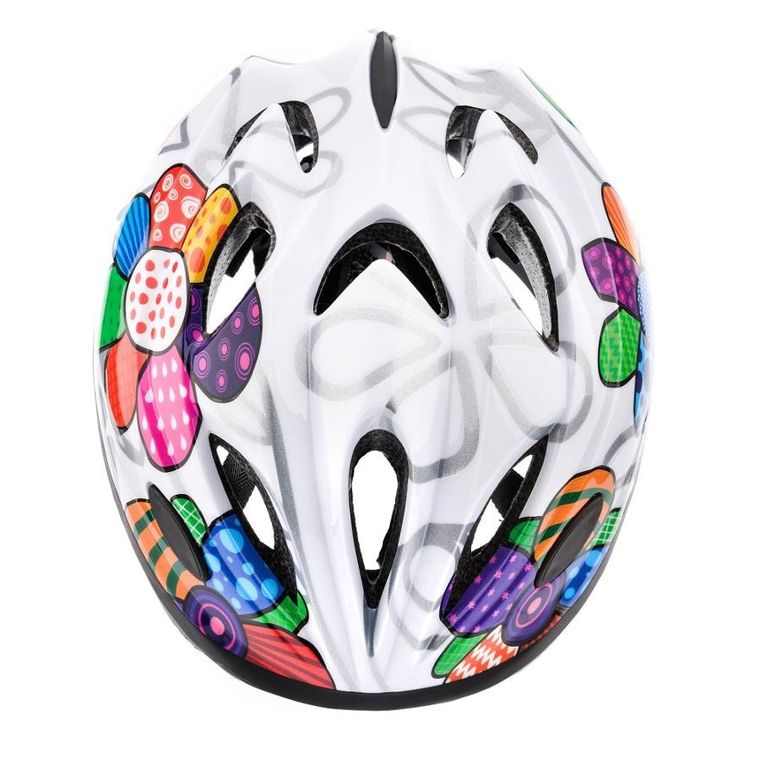Meteor, kask rowerowy, S 48-52 cm, Colourful flowers