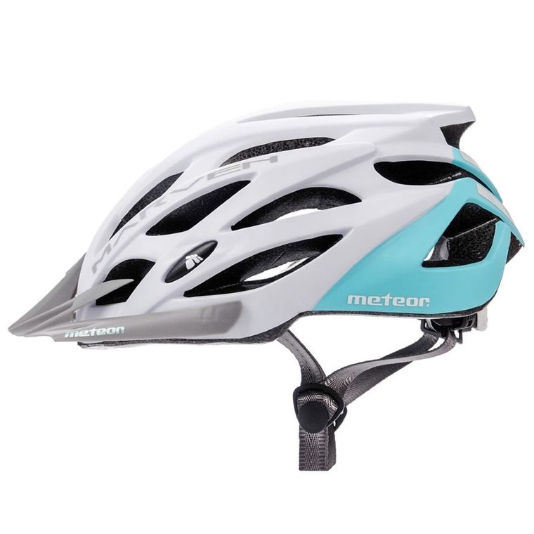 Meteor, Marven, kask rowerowy, rozmiar M, 55-58 cm, biało-miętowy