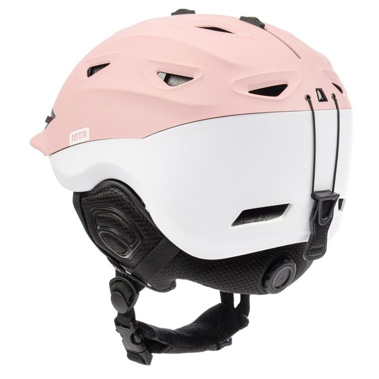 Meteor, Montara, kask narciarski, biało-różowy, rozmiar 58-61 cm