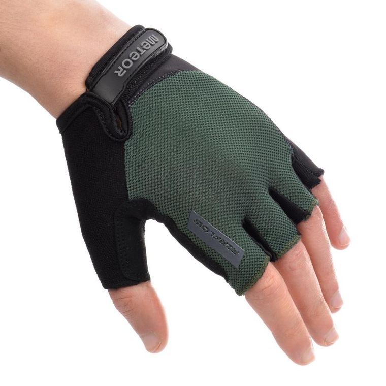 Meteor, rękawiczki rowerowe, MX52, rozmiar S, czarny/zielony