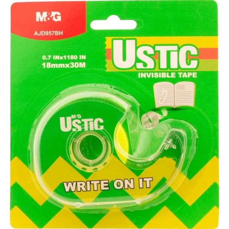 M&G, taśma klejąca, transparentna, z podajnikiem, 1 szt.