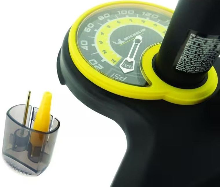 Michelin, pompka rowerowa warsztatowa z manometrem