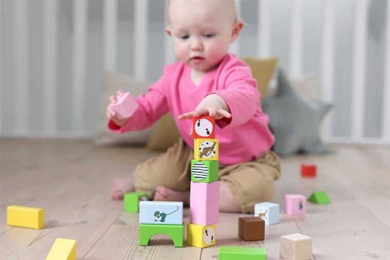 Micki, Pippi, klocki drewniane, 30 elementów