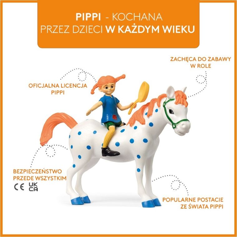 Micki, Pippi Pończoszanka, Pippi z koniem, figurka