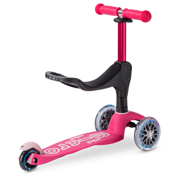 Micro Mobility, Mini 3w1 Deluxe Plus, hulajnoga 3-kołowa, pink