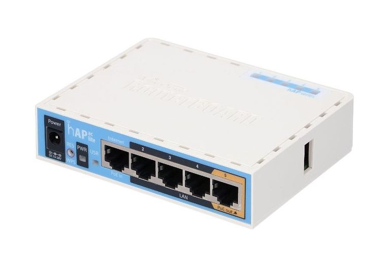 MikroTik, hAP ac lite, router WiFi, RB952Ui-5ac2nD, Dual Band, 5xRJ45 100Mb/s