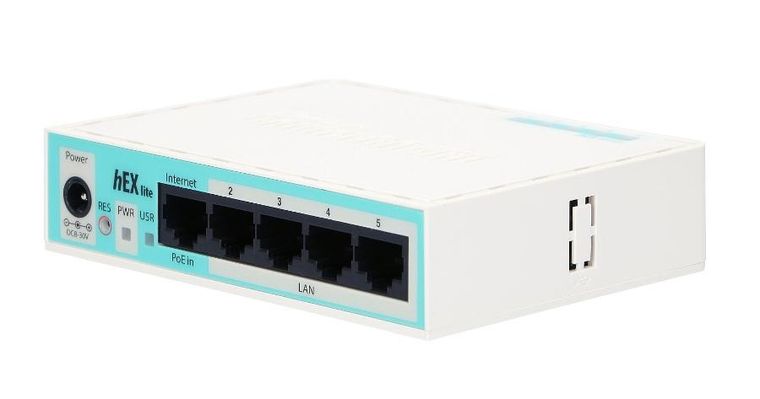 MikroTik, hExlite, router, RB750r2, 5xRJ45 100Mb/s