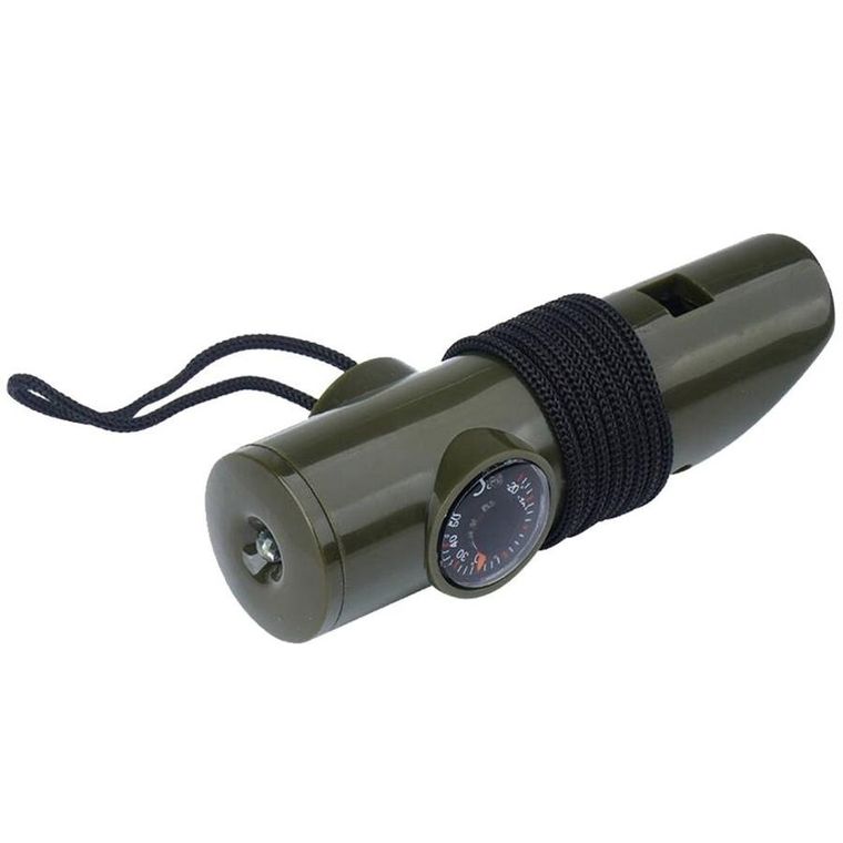 Mil-tec, gwizdek survivalowy 6w1, zielony, 16328401