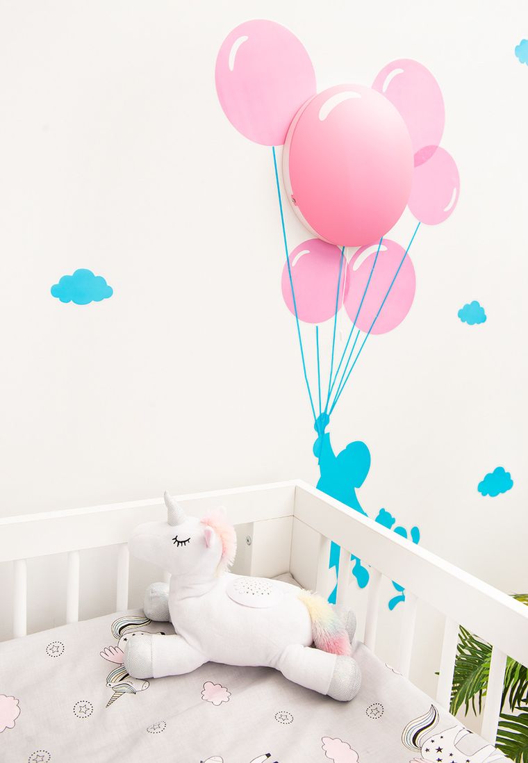 Milagro, lampka dziecięca z naklejkami, balony